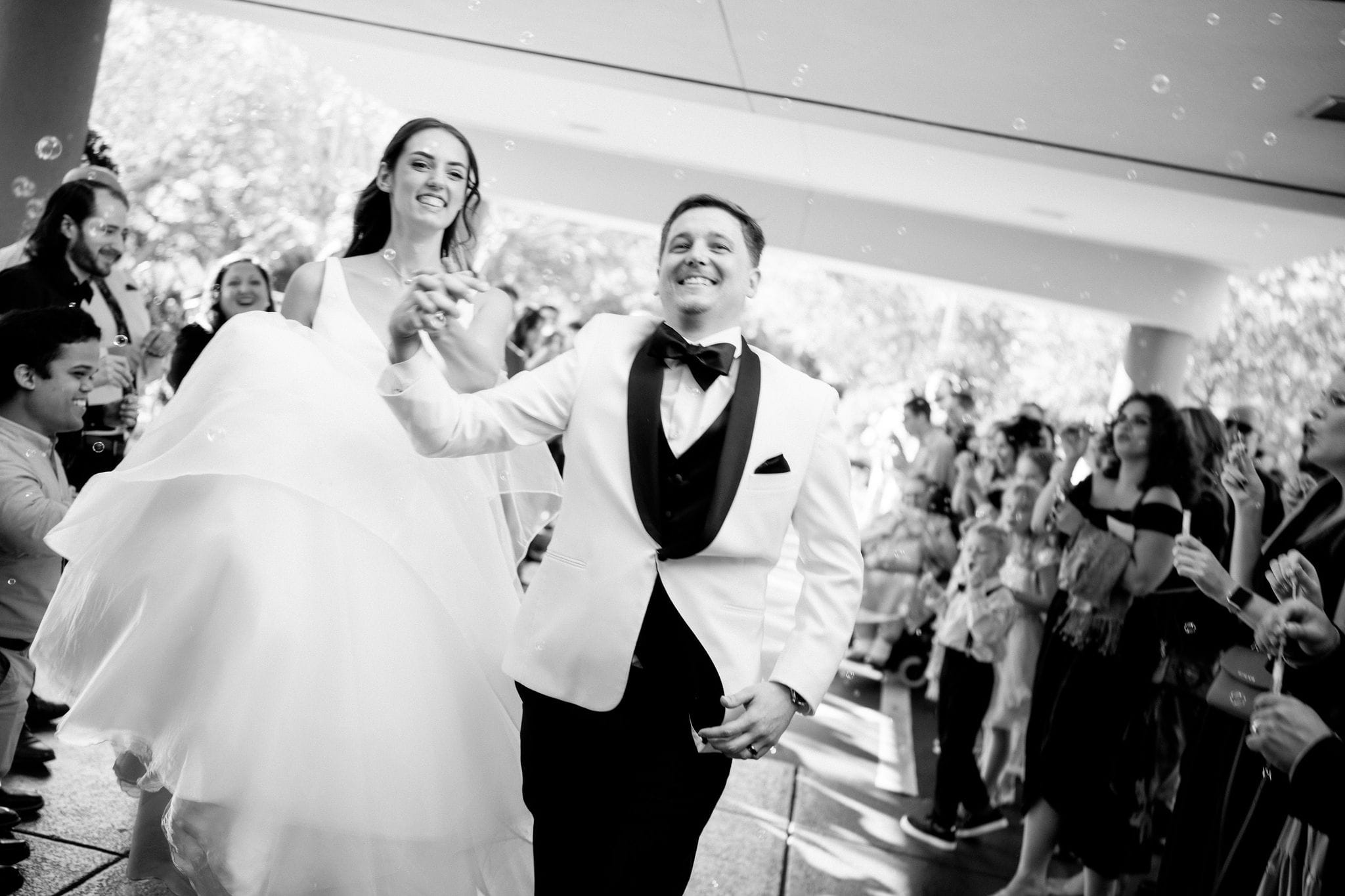 Black and white bubble send off laughing
